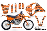 Dirt Bike Graphics Kit Decal Sticker Wrap For KTM SX/XC/EXC/LC4 1993-1997 SSSH WHITE ORANGE