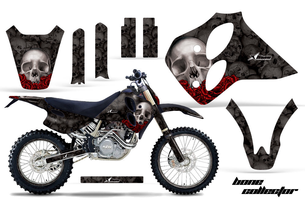 Graphics Kit Decal Sticker Wrap + # Plates For KTM SX/XC/EXC/LC4 1993-1997 BONES BLACK-atv motorcycle utv parts accessories gear helmets jackets gloves pantsAll Terrain Depot