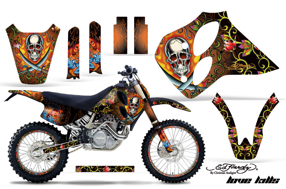 Graphics Kit Decal Sticker Wrap + # Plates For KTM SX/XC/EXC/LC4 1993-1997 EDHP ORANGE-atv motorcycle utv parts accessories gear helmets jackets gloves pantsAll Terrain Depot