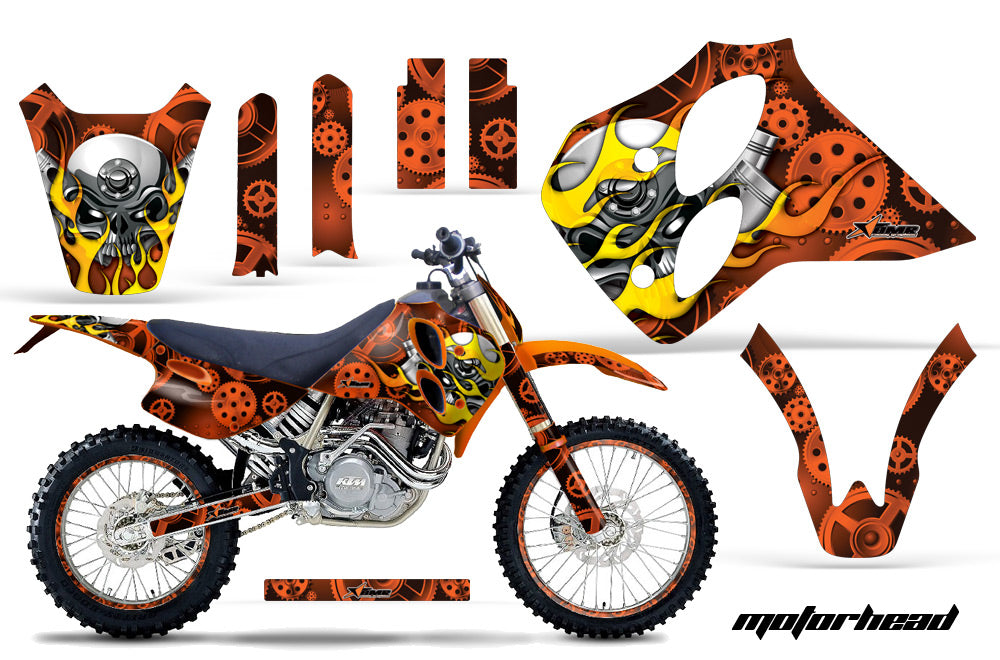 Graphics Kit Decal Sticker Wrap + # Plates For KTM SX/XC/EXC/LC4 1993-1997 MOTORHEAD ORANGE-atv motorcycle utv parts accessories gear helmets jackets gloves pantsAll Terrain Depot