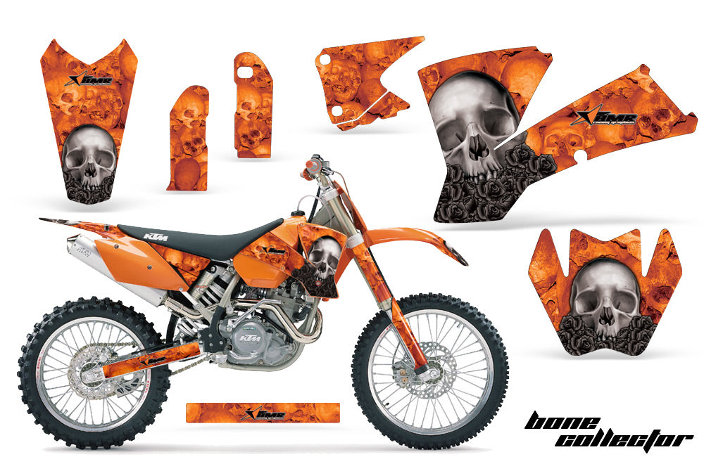 Dirt Bike Graphics Kit Decal Wrap For KTM SX SXS EXC MXC 2001-2004 BONES ORANGE-atv motorcycle utv parts accessories gear helmets jackets gloves pantsAll Terrain Depot