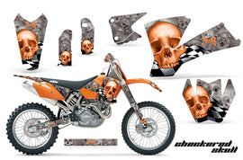 Dirt Bike Graphics Kit Decal Wrap For KTM SX SXS EXC MXC 2001-2004 CHECKERED ORANGE-atv motorcycle utv parts accessories gear helmets jackets gloves pantsAll Terrain Depot