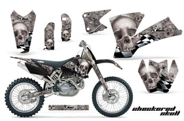 Dirt Bike Graphics Kit Decal Wrap For KTM SX SXS EXC MXC 2001-2004 CHECKERED SILVER-atv motorcycle utv parts accessories gear helmets jackets gloves pantsAll Terrain Depot