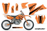 Dirt Bike Graphics Kit Decal Wrap For KTM  SX SXS EXC MXC 2001-2004 CONTENDER BLACK ORANGE