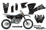 Graphics Kit Decal Wrap + # Plates For KTM  SX SXS EXC MXC 2001-2004 HISH SILVER