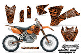 Dirt Bike Graphics Kit Decal Wrap For KTM  SX SXS EXC MXC 2001-2004 HISH ORANGE