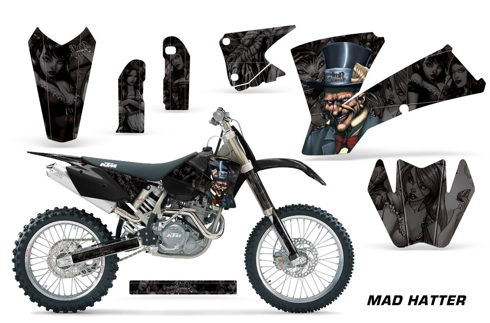 Dirt Bike Graphics Kit Decal Wrap For KTM SX SXS EXC MXC 2001-2004 HATTER BLACK-atv motorcycle utv parts accessories gear helmets jackets gloves pantsAll Terrain Depot