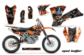 Graphics Kit Decal Wrap + # Plates For KTM SX SXS EXC MXC 2001-2004 HATTER BLACK ORANGE-atv motorcycle utv parts accessories gear helmets jackets gloves pantsAll Terrain Depot