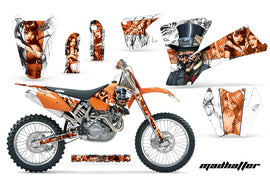Dirt Bike Graphics Kit Decal Wrap For KTM SX SXS EXC MXC 2001-2004 HATTER ORANGE WHITE-atv motorcycle utv parts accessories gear helmets jackets gloves pantsAll Terrain Depot