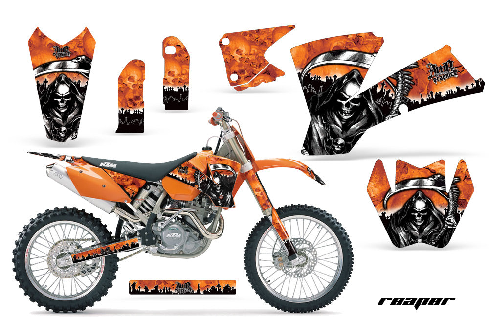 Dirt Bike Graphics Kit Decal Wrap For KTM SX SXS EXC MXC 2001-2004 REAPER ORANGE-atv motorcycle utv parts accessories gear helmets jackets gloves pantsAll Terrain Depot