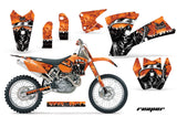 Dirt Bike Graphics Kit Decal Wrap For KTM  SX SXS EXC MXC 2001-2004 REAPER ORANGE