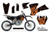 Dirt Bike Graphics Kit Decal Wrap For KTM  SX SXS EXC MXC 2001-2004 RELOADED ORANGE BLACK