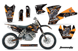 Graphics Kit Decal Wrap + # Plates For KTM SX SXS EXC MXC 2001-2004 TOXIC ORANGE BLACK-atv motorcycle utv parts accessories gear helmets jackets gloves pantsAll Terrain Depot