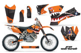 Dirt Bike Graphics Kit Decal Wrap For KTM  SX SXS EXC MXC 2001-2004 WARHAWK ORANGE