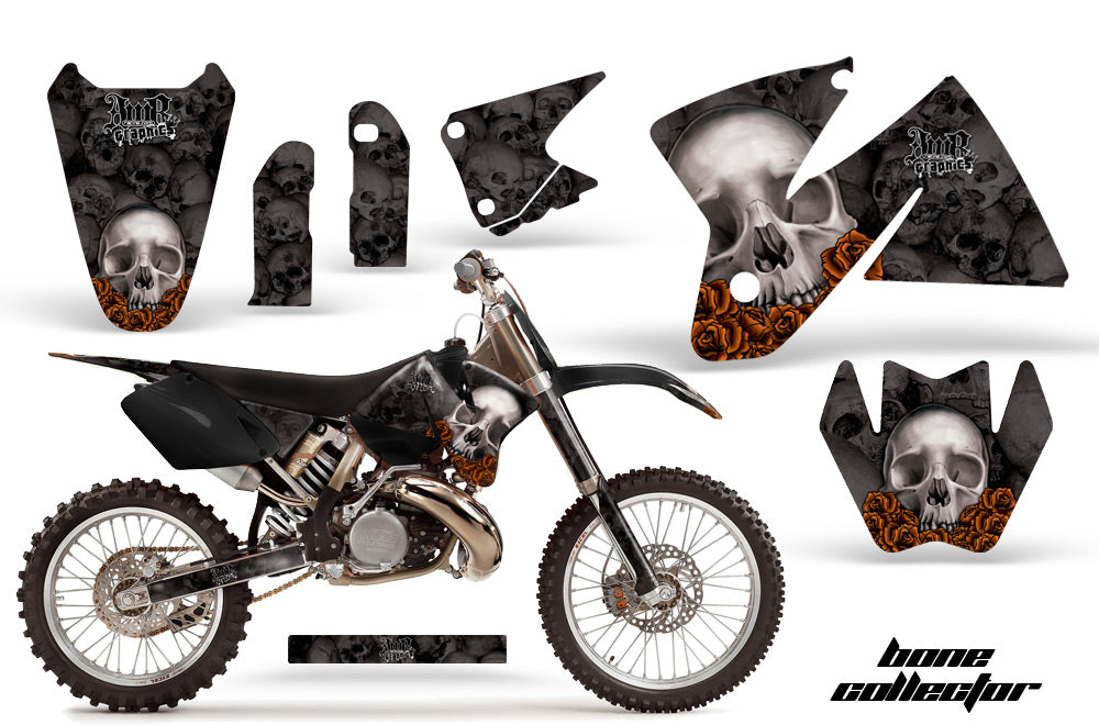 Dirt Bike Decal Graphic Kit Sticker Wrap For KTM SX/XC/EXC/MXC 1998-2001 BONES BLACK-atv motorcycle utv parts accessories gear helmets jackets gloves pantsAll Terrain Depot