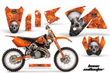 Dirt Bike Decal Graphic Kit Sticker Wrap For KTM SX/XC/EXC/MXC 1998-2001 BONES ORANGE