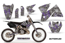 Load image into Gallery viewer, Dirt Bike Decal Graphic Kit Sticker Wrap For KTM SX/XC/EXC/MXC 1998-2001 BUTTERFLIES PURPLE SILVER-atv motorcycle utv parts accessories gear helmets jackets gloves pantsAll Terrain Depot