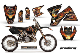 Dirt Bike Decal Graphic Kit Sticker Wrap For KTM SX/XC/EXC/MXC 1998-2001 FIRESTORM BLACK-atv motorcycle utv parts accessories gear helmets jackets gloves pantsAll Terrain Depot
