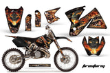 Dirt Bike Decal Graphic Kit Sticker Wrap For KTM SX/XC/EXC/MXC 1998-2001 FIRESTORM BLACK