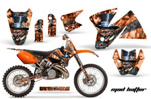 Load image into Gallery viewer, Dirt Bike Decal Graphic Kit Sticker Wrap For KTM SX/XC/EXC/MXC 1998-2001 MOTORHEAD BLACK ORANGE-atv motorcycle utv parts accessories gear helmets jackets gloves pantsAll Terrain Depot