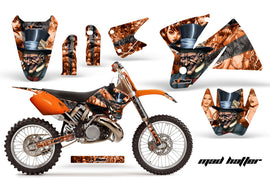 Dirt Bike Decal Graphic Kit Sticker Wrap For KTM SX/XC/EXC/MXC 1998-2001 MOTORHEAD BLACK ORANGE-atv motorcycle utv parts accessories gear helmets jackets gloves pantsAll Terrain Depot