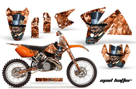 Dirt Bike Decal Graphic Kit Sticker Wrap For KTM SX/XC/EXC/MXC 1998-2001 HATTER ORANGE-atv motorcycle utv parts accessories gear helmets jackets gloves pantsAll Terrain Depot