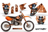 Dirt Bike Decal Graphic Kit Sticker Wrap For KTM SX/XC/EXC/MXC 1998-2001 HATTER ORANGE