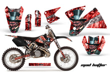 Load image into Gallery viewer, Dirt Bike Decal Graphic Kit Sticker Wrap For KTM SX/XC/EXC/MXC 1998-2001 HATTER SILVER RED-atv motorcycle utv parts accessories gear helmets jackets gloves pantsAll Terrain Depot