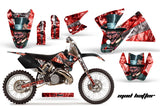 Dirt Bike Decal Graphic Kit Sticker Wrap For KTM SX/XC/EXC/MXC 1998-2001 HATTER SILVER RED
