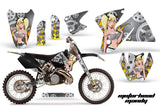Dirt Bike Decal Graphic Kit Sticker Wrap For KTM SX/XC/EXC/MXC 1998-2001 MOTO MANDY SILVER