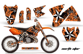 Dirt Bike Decal Graphic Kit Sticker Wrap For KTM SX/XC/EXC/MXC 1998-2001 NORTHSTAR ORANGE-atv motorcycle utv parts accessories gear helmets jackets gloves pantsAll Terrain Depot
