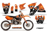 Dirt Bike Decal Graphic Kit Sticker Wrap For KTM SX/XC/EXC/MXC 1998-2001 REAPER ORANGE