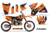 Dirt Bike Decal Graphic Kit Sticker Wrap For KTM SX/XC/EXC/MXC 1998-2001 TBOMBER ORANGE
