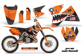 Dirt Bike Decal Graphic Kit Sticker Wrap For KTM SX/XC/EXC/MXC 1998-2001 WARHAWK ORANGE-atv motorcycle utv parts accessories gear helmets jackets gloves pantsAll Terrain Depot