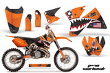 Dirt Bike Decal Graphic Kit Sticker Wrap For KTM SX/XC/EXC/MXC 1998-2001 WARHAWK ORANGE
