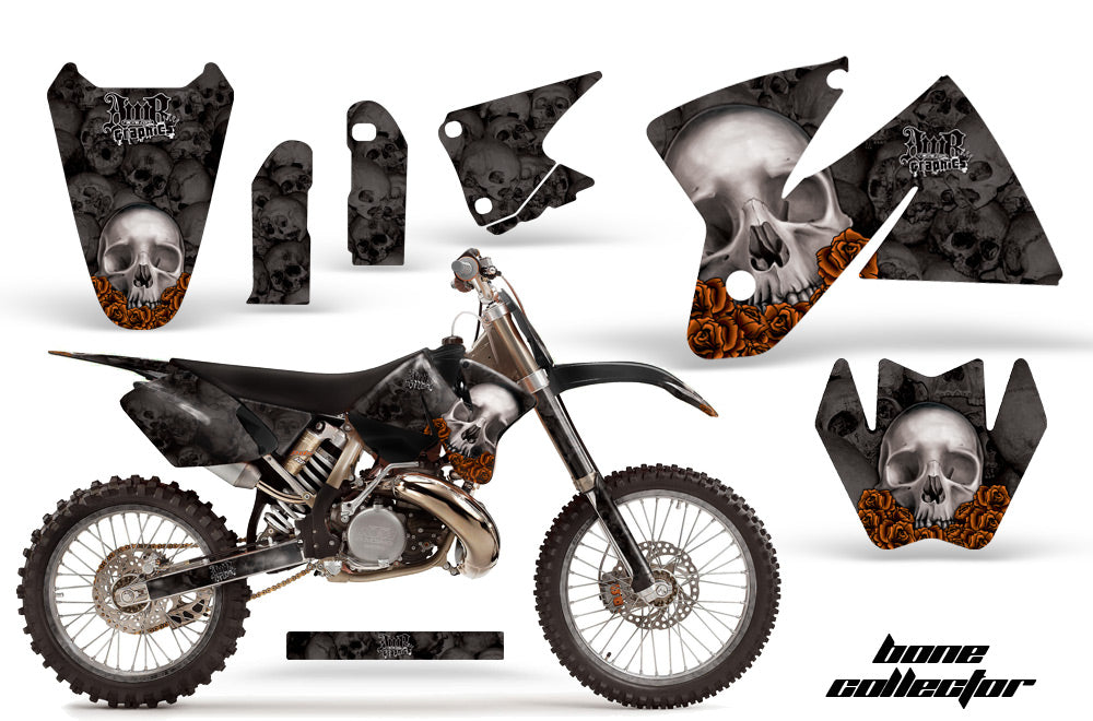 Graphics Kit Decal Sticker Wrap + # Plates For KTM SX/XC/EXC/MXC 1998-2001 BONES BLACK-atv motorcycle utv parts accessories gear helmets jackets gloves pantsAll Terrain Depot