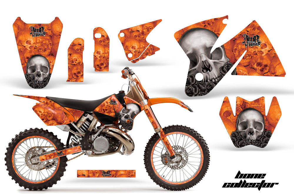 Graphics Kit Decal Sticker Wrap + # Plates For KTM SX/XC/EXC/MXC 1998-2001 BONES ORANGE-atv motorcycle utv parts accessories gear helmets jackets gloves pantsAll Terrain Depot