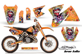 Graphics Kit Decal Sticker Wrap + # Plates For KTM SX/XC/EXC/MXC 1998-2001 EDHLK ORANGE-atv motorcycle utv parts accessories gear helmets jackets gloves pantsAll Terrain Depot