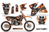 Graphics Kit Decal Sticker Wrap + # Plates For KTM SX/XC/EXC/MXC 1998-2001 HATTER BLACK ORANGE
