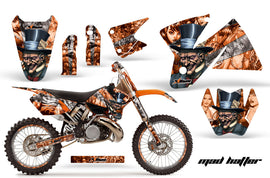 Graphics Kit Decal Sticker Wrap + # Plates For KTM SX/XC/EXC/MXC 1998-2001 HATTER SILVER ORANGE-atv motorcycle utv parts accessories gear helmets jackets gloves pantsAll Terrain Depot