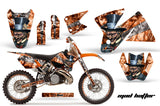 Graphics Kit Decal Sticker Wrap + # Plates For KTM SX/XC/EXC/MXC 1998-2001 HATTER SILVER ORANGE