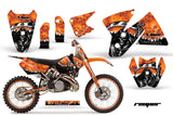 Graphics Kit Decal Sticker Wrap + # Plates For KTM SX/XC/EXC/MXC 1998-2001 REAPER ORANGE