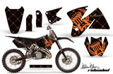 Graphics Kit Decal Sticker Wrap + # Plates For KTM SX/XC/EXC/MXC 1998-2001 RELOADED BLACK ORANGE