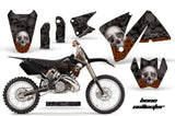 Dirt Bike Decal Graphic Kit Wrap For KTM EXC 200-520 MXC 200-300 2001-2002 BONES BLACK