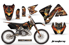 Load image into Gallery viewer, Dirt Bike Decal Graphic Kit Wrap For KTM EXC 200-520 MXC 200-300 2001-2002 FIRESTORM BLACK-atv motorcycle utv parts accessories gear helmets jackets gloves pantsAll Terrain Depot
