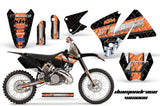 Dirt Bike Decal Graphic Kit Wrap For KTM EXC 200-520 MXC 200-300 2001-2002 DIAMOND RACE WHITE BLACK
