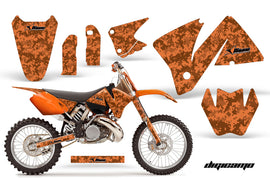 Dirt Bike Decal Graphic Kit Wrap For KTM EXC 200-520 MXC 200-300 2001-2002 DIGICAMO ORANGE-atv motorcycle utv parts accessories gear helmets jackets gloves pantsAll Terrain Depot