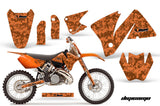 Dirt Bike Decal Graphic Kit Wrap For KTM EXC 200-520 MXC 200-300 2001-2002 DIGICAMO ORANGE