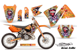 Dirt Bike Decal Graphic Kit Wrap For KTM EXC 200-520 MXC 200-300 2001-2002 EDHLK ORANGE-atv motorcycle utv parts accessories gear helmets jackets gloves pantsAll Terrain Depot