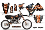 Dirt Bike Decal Graphic Kit Wrap For KTM EXC 200-520 MXC 200-300 2001-2002 HATTER ORANGE BLACK